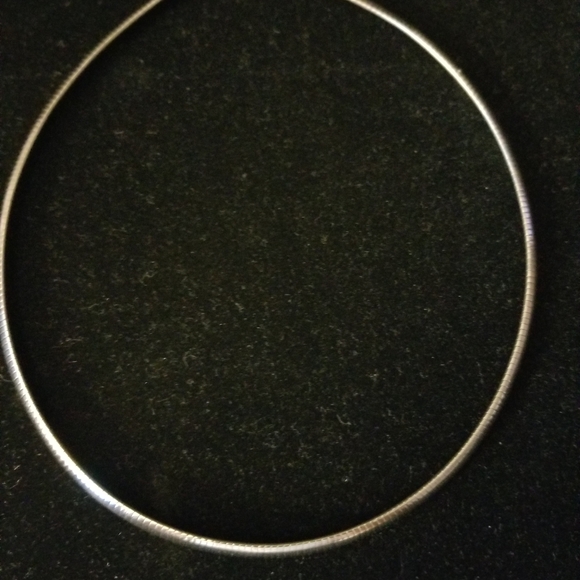 Stainless Steel Flat Omega Necklace - Picture 8 of 13